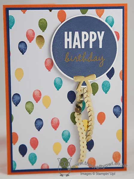 The Crafty Owl | Happy Birthday Balloon Card